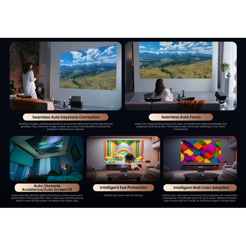 Hisense C2 Ultra TriChroma – Projecteur 4K 3000 ANSI | Mini Laser