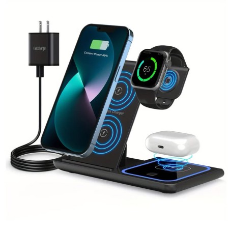 3 en 1 Phone Charger Foldable 15W